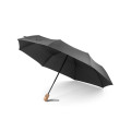 RIVER. Telescopic umbrella in 190T recycled polyester (100% rPET) pongee with automatic opening and closing