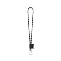 75089. SET Lanyard TUBE Long (Ø 7 mm) with D-shape carabiner 55 mm and safety lock Ø 7 mm
