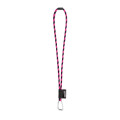 75089. SET Lanyard TUBE Long (Ø 7 mm) with D-shape carabiner 55 mm and safety lock Ø 7 mm