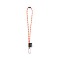 75089. SET Lanyard TUBE Long (Ø 7 mm) with D-shape carabiner 55 mm and safety lock Ø 7 mm