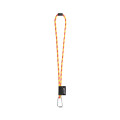 75089. SET Lanyard TUBE Long (Ø 7 mm) with D-shape carabiner 55 mm and safety lock Ø 7 mm