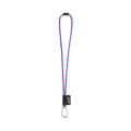 75089. SET Lanyard TUBE Long (Ø 7 mm) with D-shape carabiner 55 mm and safety lock Ø 7 mm