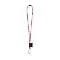 75089. SET Lanyard TUBE Long (Ø 7 mm) with D-shape carabiner 55 mm and safety lock Ø 7 mm
