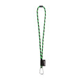 75089. SET Lanyard TUBE Long (Ø 7 mm) with D-shape carabiner 55 mm and safety lock Ø 7 mm