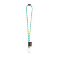 75089. SET Lanyard TUBE Long (Ø 7 mm) with D-shape carabiner 55 mm and safety lock Ø 7 mm