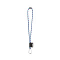 75089. SET Lanyard TUBE Long (Ø 7 mm) with D-shape carabiner 55 mm and safety lock Ø 7 mm