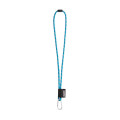 75091. SET Lanyard NAUTIC Long (Ø 7 mm) with D-shape carabiner 55 mm and safety lock Ø 7 mm