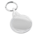BOLING. Circular shaped clear PS keyring