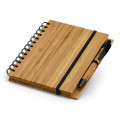 DICKENS A5. A5 spiral notebook in bamboo with 100% recycled paper