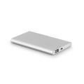 MARCET. Power bank slim 4'000 mAh in Recycled ABS (70% rABS) and recycled aluminium (30% rAL)