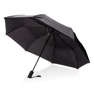 Black Deluxe 21" foldable auto open umbrella