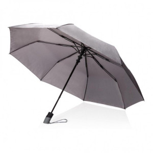 Grey Deluxe 21" foldable auto open umbrella