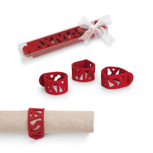 Branded Festive Napkin Ring Set