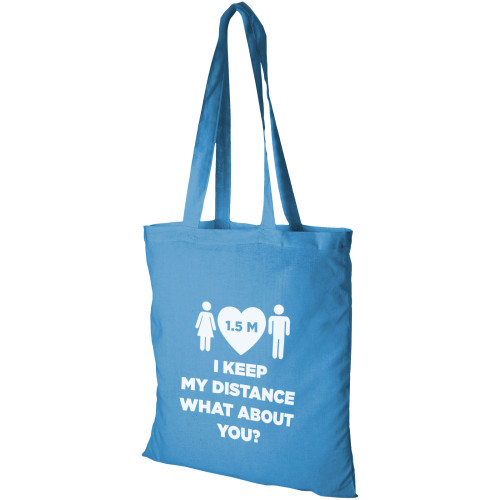 Madras 140 g/m² cotton tote bag 7L