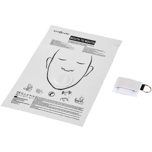 Henrik mouth-to-mouth shield in polyester pouch