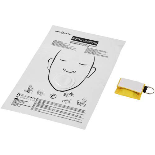 Henrik mouth-to-mouth shield in polyester pouch