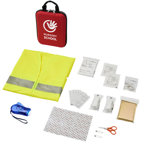 Handies 46-piece first aid kit and safety vest