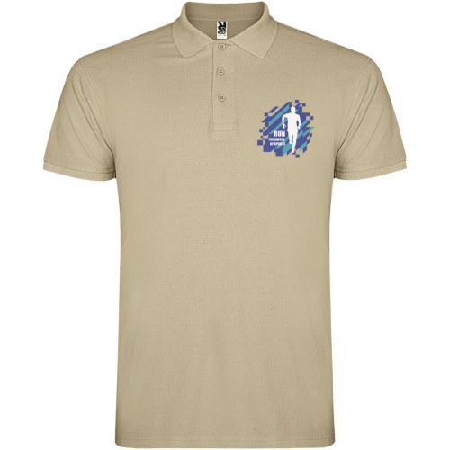 Star short sleeve men's polo