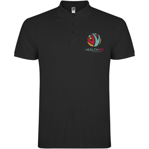 Star short sleeve men's polo