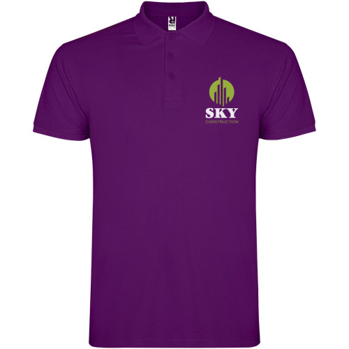 Star short sleeve men's polo
