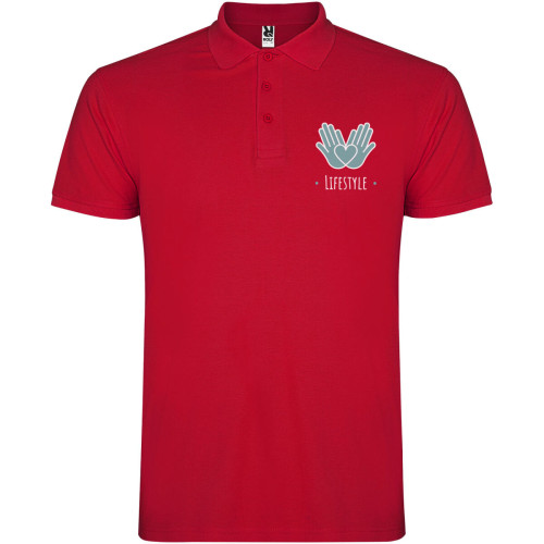 Star short sleeve men's polo