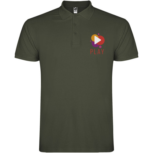 Star short sleeve men's polo