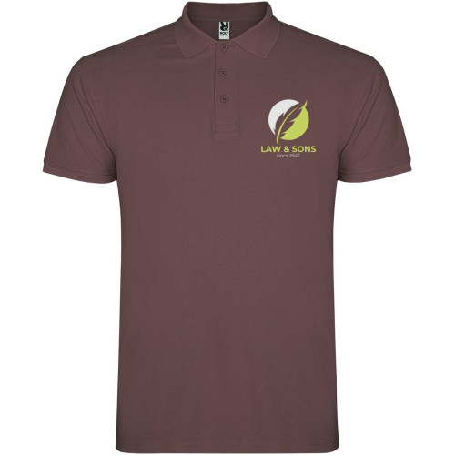 Star short sleeve men's polo