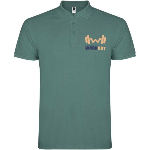 Star short sleeve men's polo