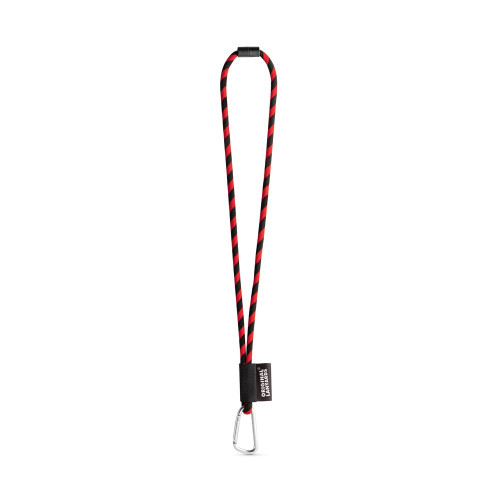 75089. SET Lanyard TUBE Long (Ø 7 mm) with D-shape carabiner 55 mm and safety lock Ø 7 mm