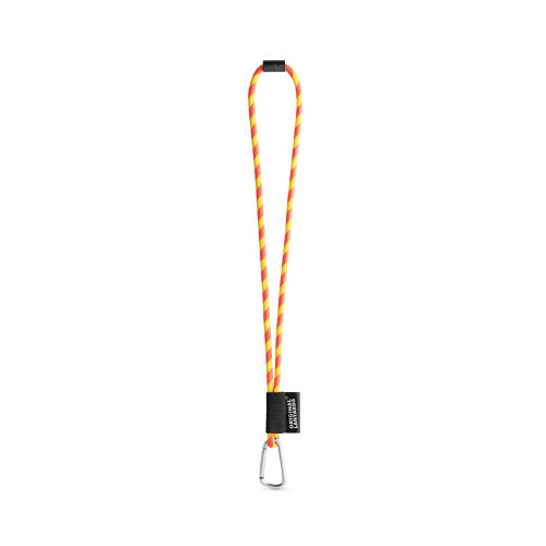 75089. SET Lanyard TUBE Long (Ø 7 mm) with D-shape carabiner 55 mm and safety lock Ø 7 mm