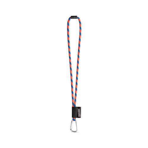 75089. SET Lanyard TUBE Long (Ø 7 mm) with D-shape carabiner 55 mm and safety lock Ø 7 mm