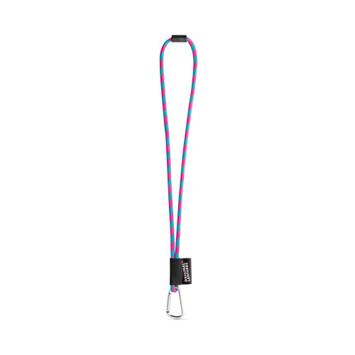 75089. SET Lanyard TUBE Long (Ø 7 mm) with D-shape carabiner 55 mm and safety lock Ø 7 mm
