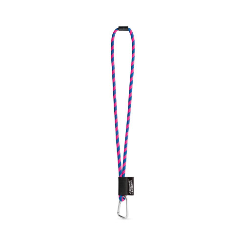 75089. SET Lanyard TUBE Long (Ø 7 mm) with D-shape carabiner 55 mm and safety lock Ø 7 mm