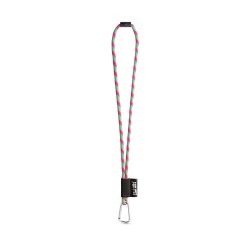 75089. SET Lanyard TUBE Long (Ø 7 mm) with D-shape carabiner 55 mm and safety lock Ø 7 mm