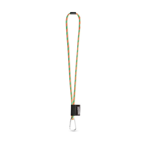 75089. SET Lanyard TUBE Long (Ø 7 mm) with D-shape carabiner 55 mm and safety lock Ø 7 mm
