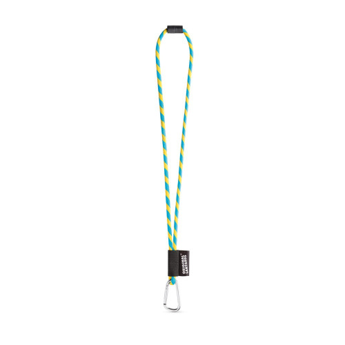 75089. SET Lanyard TUBE Long (Ø 7 mm) with D-shape carabiner 55 mm and safety lock Ø 7 mm