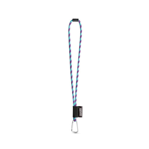 75089. SET Lanyard TUBE Long (Ø 7 mm) with D-shape carabiner 55 mm and safety lock Ø 7 mm