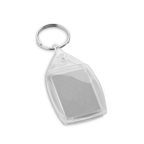 LIME. Rectangular shaped clear PS keyring