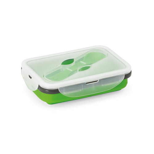 SAFFRON. Lunch Box. Retractable hermetic box in silicone and PP 640 mL