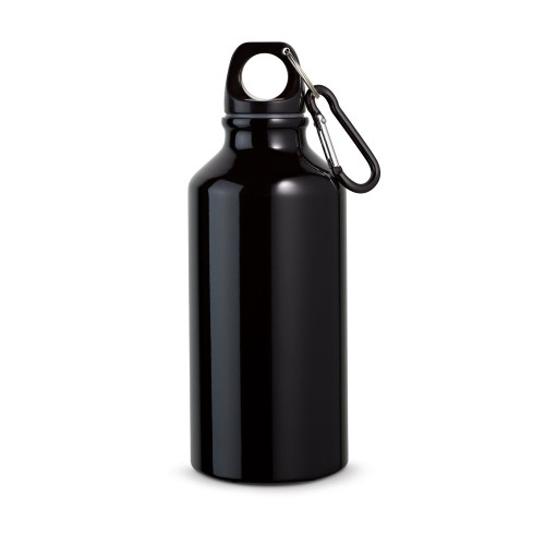 LANDSCAPE S. Aluminium sports bottle with carabiner 400 mL