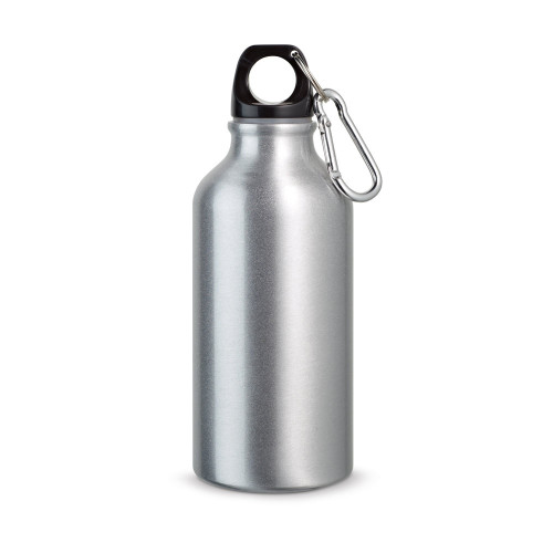 LANDSCAPE S. Aluminium sports bottle with carabiner 400 mL