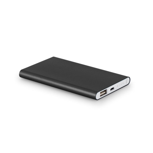 MARCET. Power bank slim 4'000 mAh in Recycled ABS (70% rABS) and recycled aluminium (30% rAL)