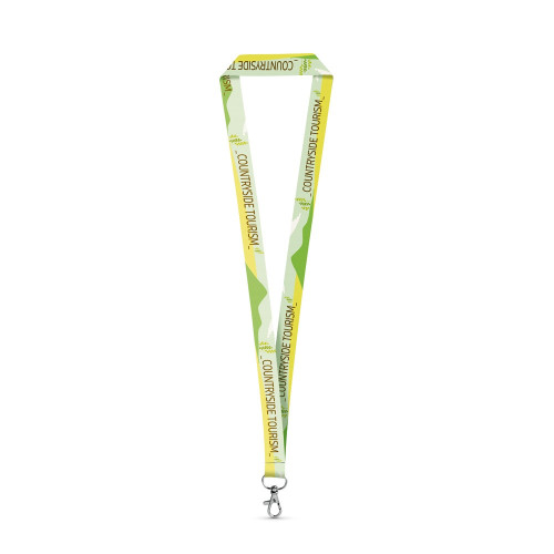WINDSOR. SET Lanyard SUBLIMATION Long II (20 mm) in recycled polyester (100% rPET) with Hook Trigger Snap 20 mm