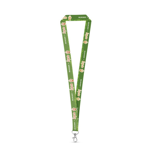 WINDSOR. SET Lanyard SUBLIMATION Long II (20 mm) in recycled polyester (100% rPET) with Hook Trigger Snap 20 mm